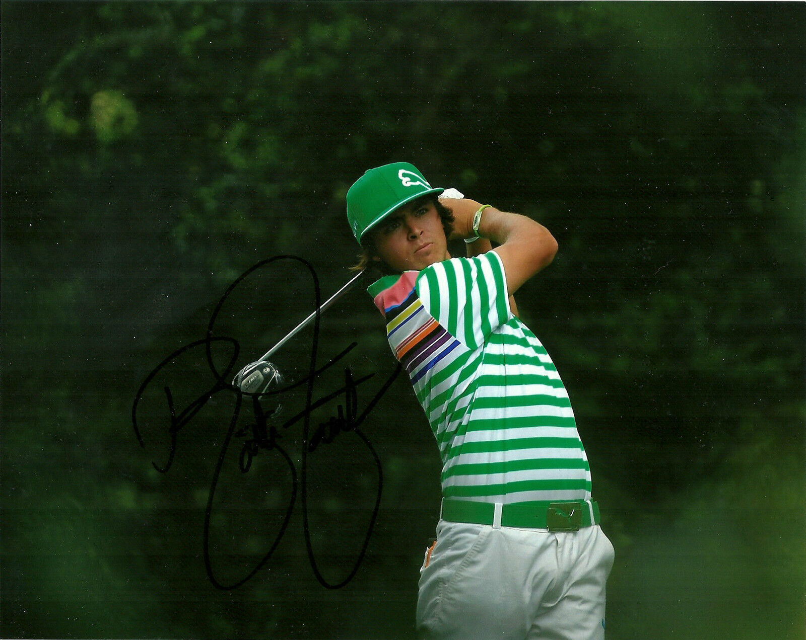 RICKIE FOWLER HAND SIGNED PGA GOLF 8X10 Photo Poster painting W/COA