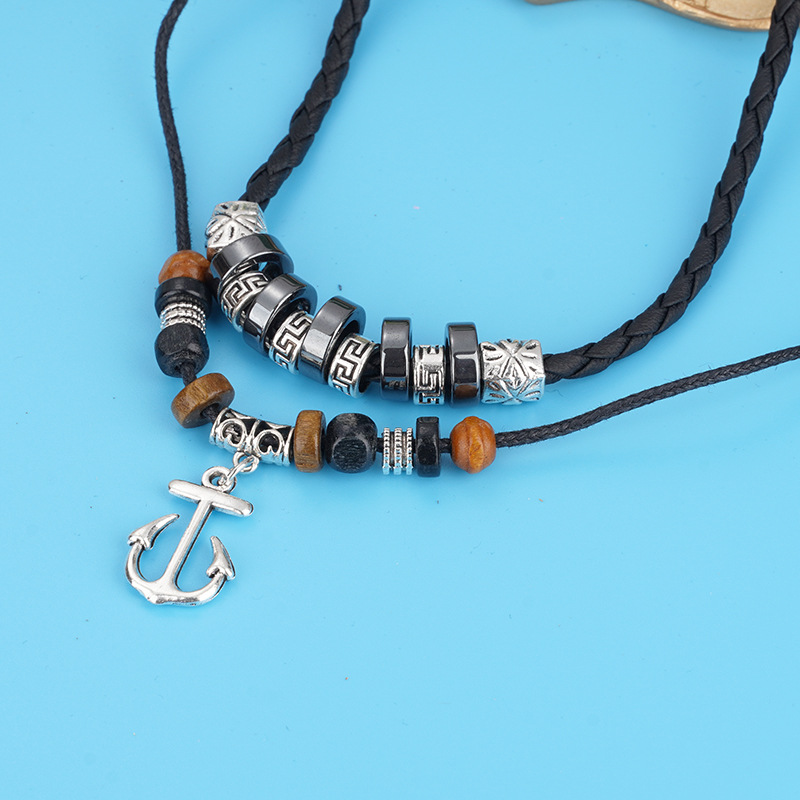 Vintage Anchor Men's Pendant Clavicle Chain Necklace