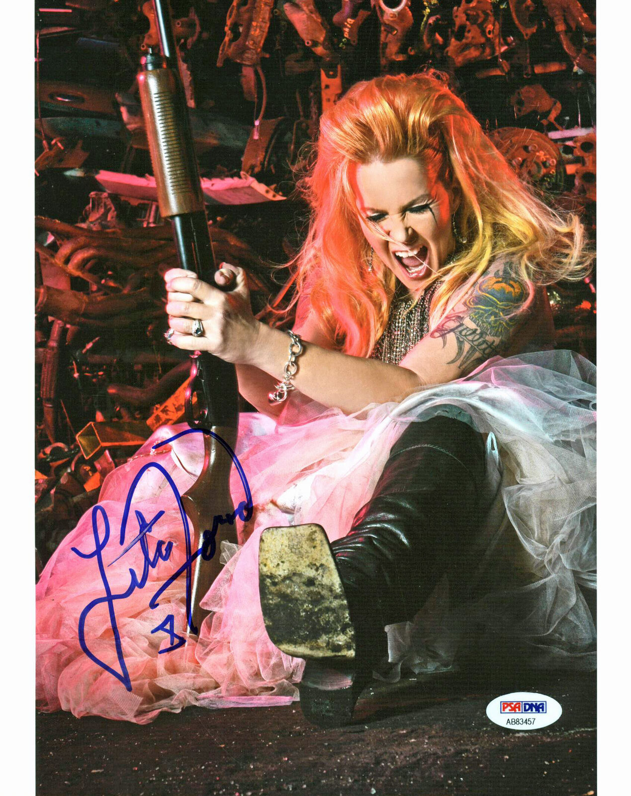 Lita Ford The Runaways Authentic Signed 8.5x11 Photo Poster painting PSA/DNA #AB83457