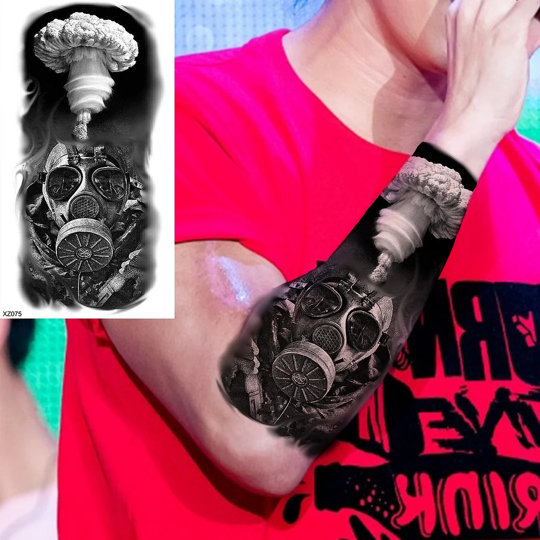 Sdrawing Rose Flower Temporary Tattoos For Women Adults Realistic Vampire Wolf Scary Snake Crown Fake Tattoo Sticker Arm Tatoos