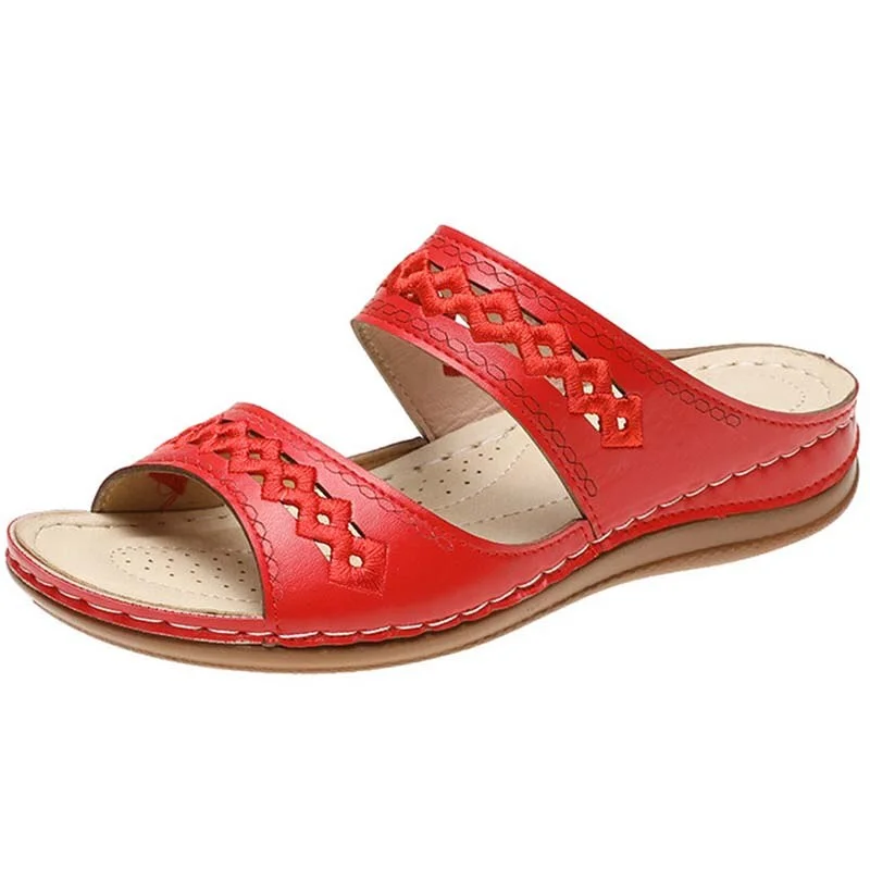 2020 Flat Women Sandals Shoes Retro Beach Ladies Shoes Women's  Shoes Woman Flip Flops Fashion Gladiator Flat Sandals For Women