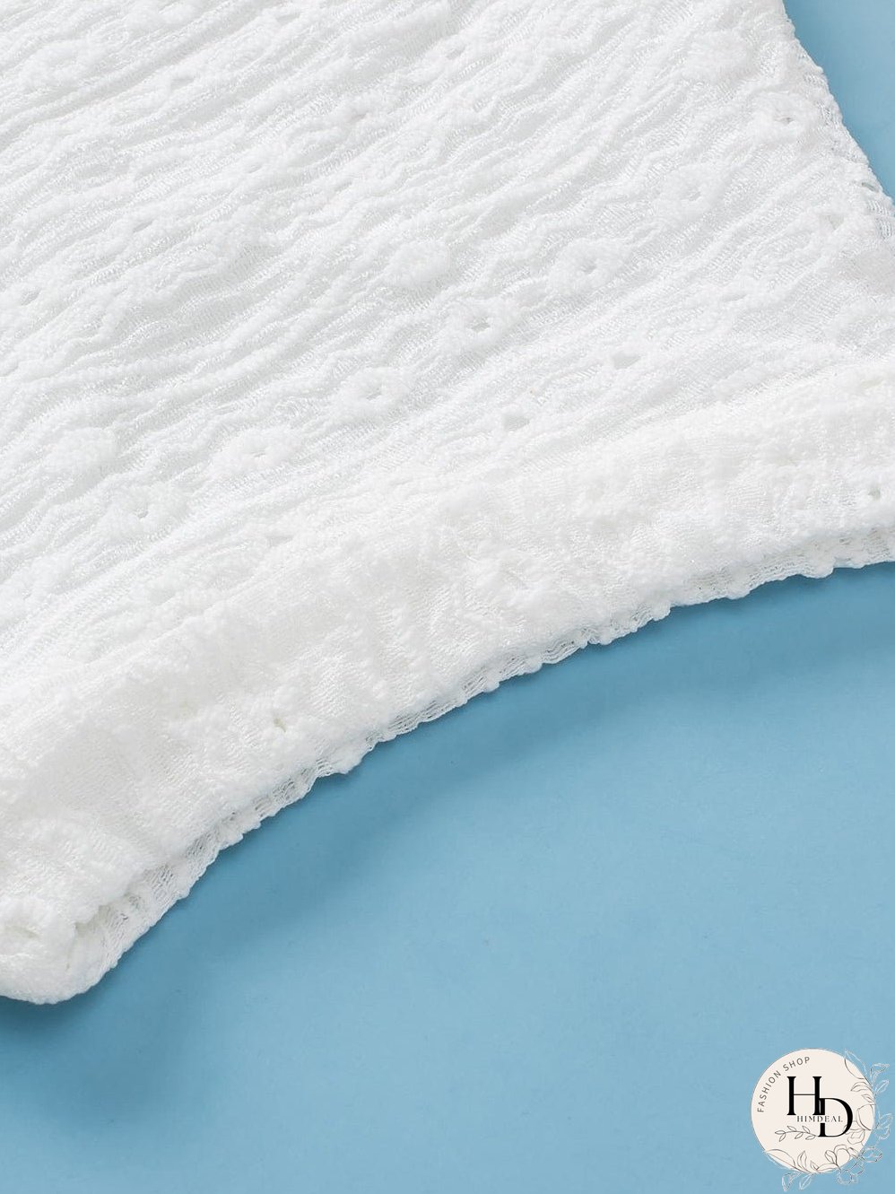 Delicate Eyelet White Shorts Ensemble