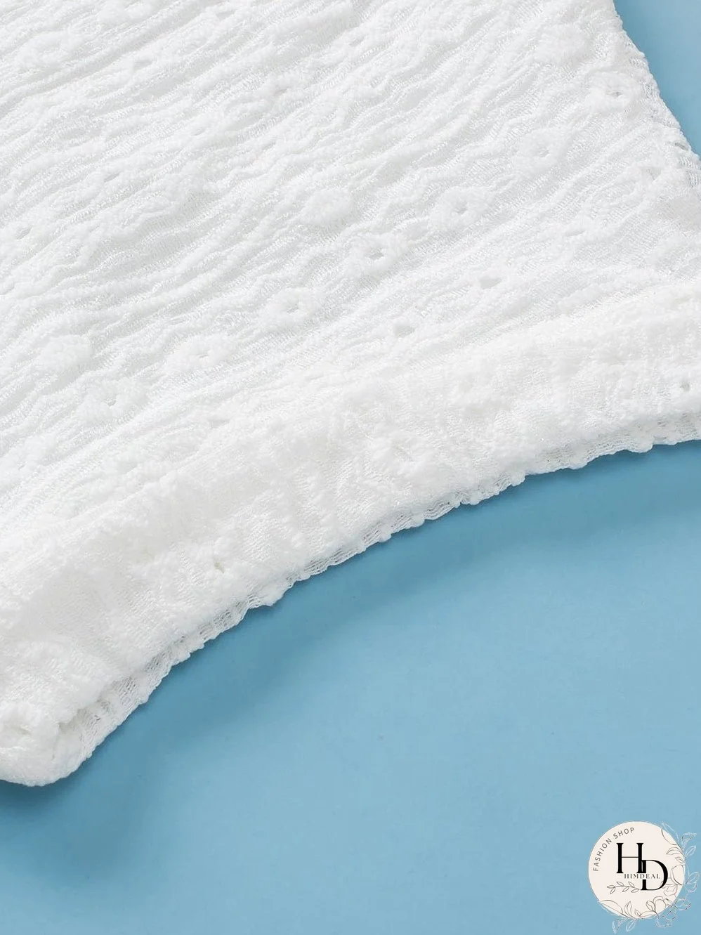 Delicate Eyelet White Shorts Ensemble