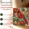 Christmas DIY Special Shape Diamond Painting Pearl Art With Inner Frame Kit 25x25cm(Christmas Cardinal)