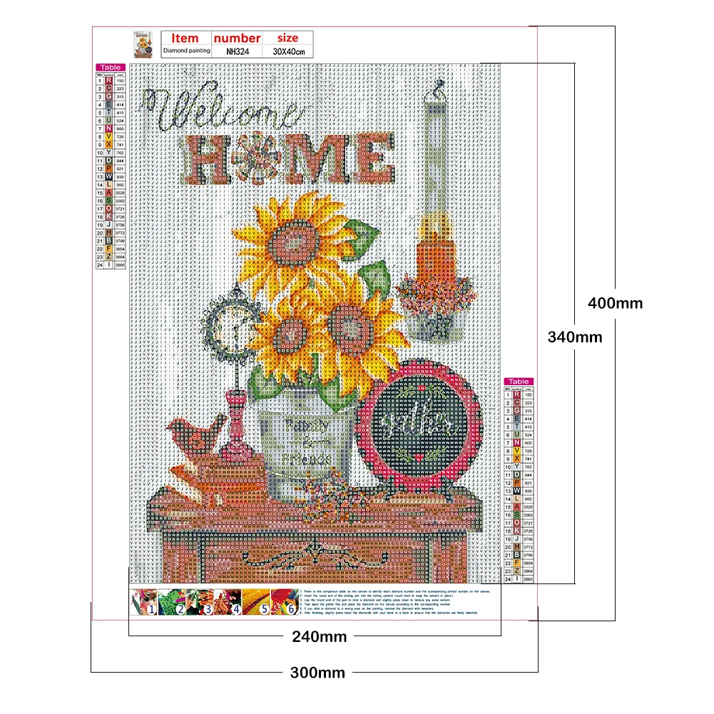 Full Round Diamond Painting 30*40cm - Sunflower Home