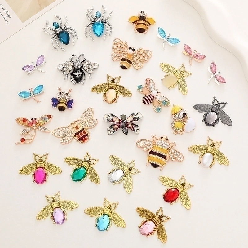 Minimalist Bee Alloy Inlay Rhinestones Jewelry Accessories