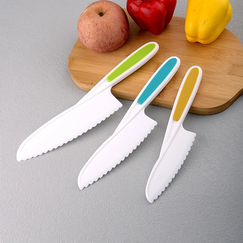 Casual Solid Color Plastic Chopping Board Fruit Knife 1 Set