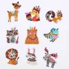 9pcs Round Diamond Painting Stickers Wall Sticker | Animal