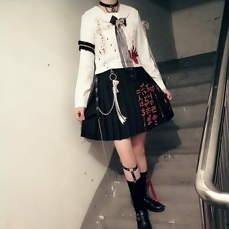 Japanese Sailor Suitbloody JK Orthodox Uniform SE0728