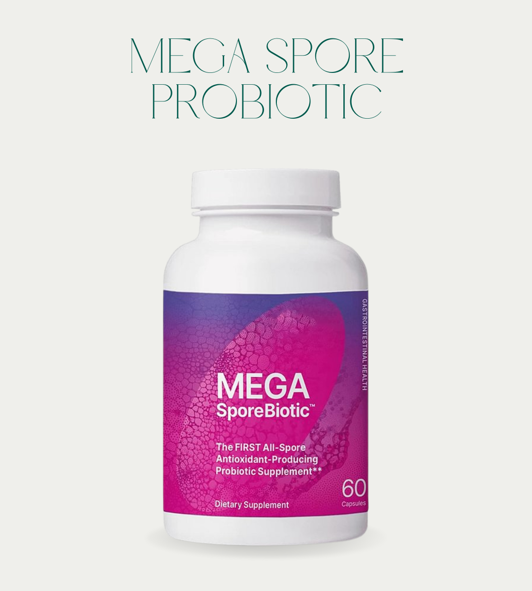 Mega Spore Probiotic Supplement – 5-Strain Bacillus Blend for Gut Barrier Support, Microbial Diversity & Immune Health – Shelf-Stable, Non-Refrigerated