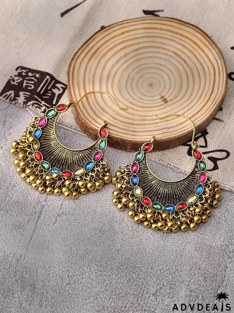 Bead Tassel Decor Earrings