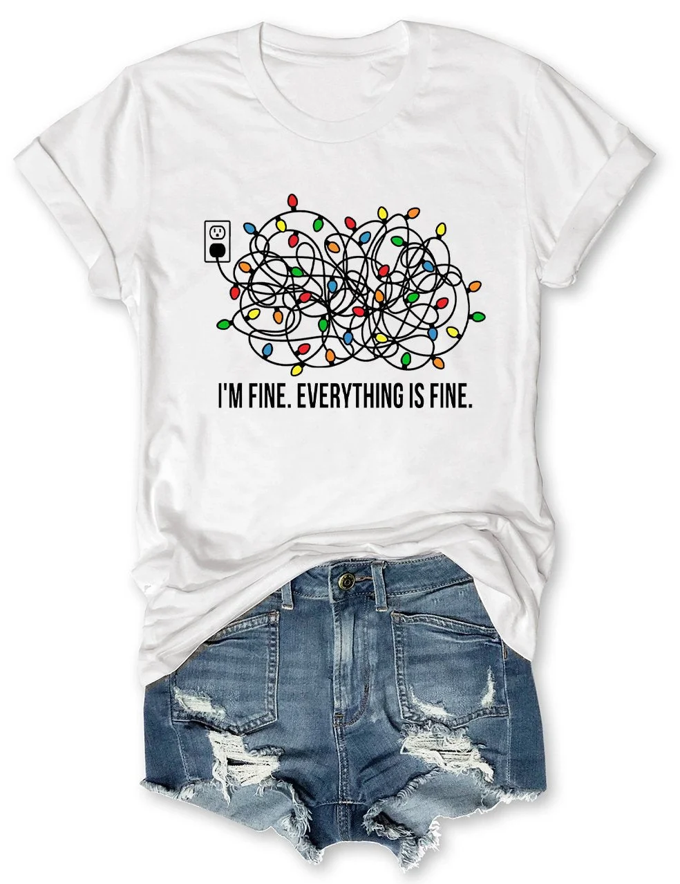 I'm Fine Everything is Fine Christmas T-Shirt