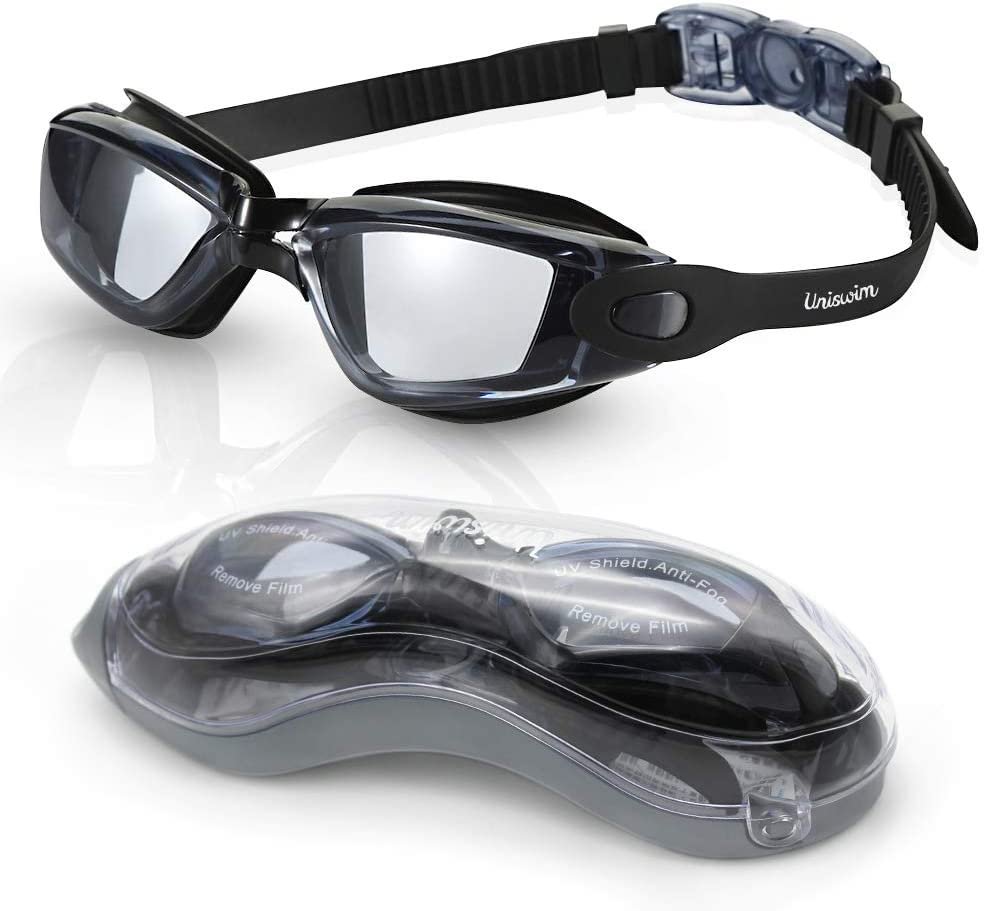Swim Goggles,Swimming Goggles No Leaking Anti Fog UV Protection Clear Wide View Triathlon Swim Goggles