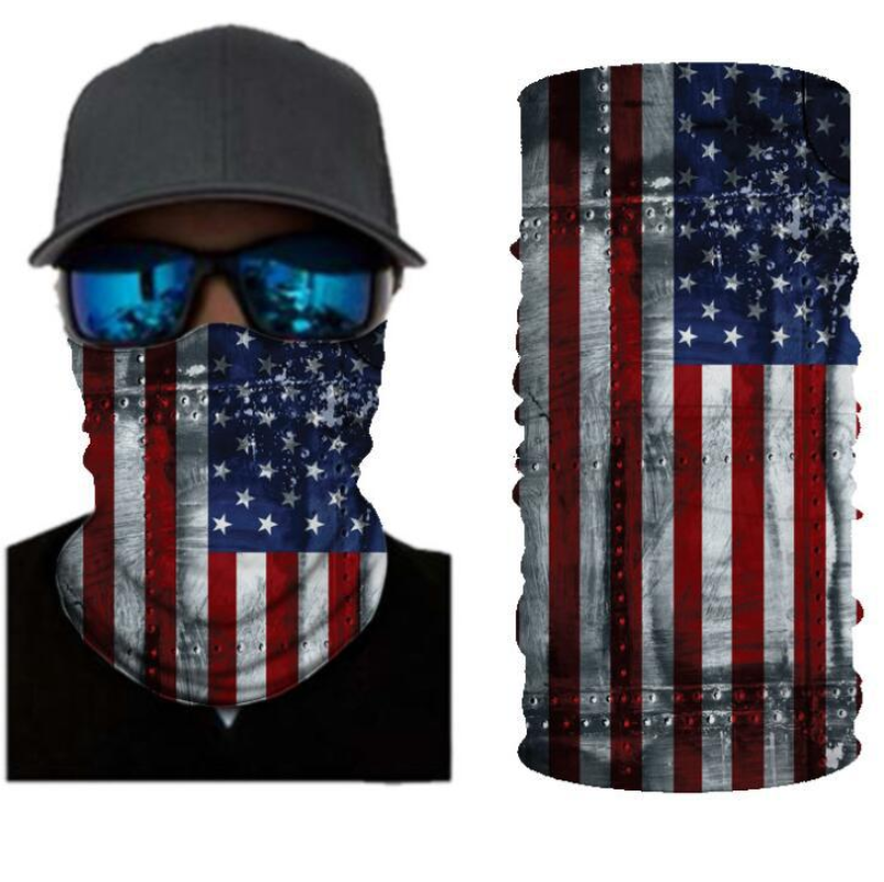 Outdoor Cycling Face Cover Mask Flag Print Sun Protection Scarf