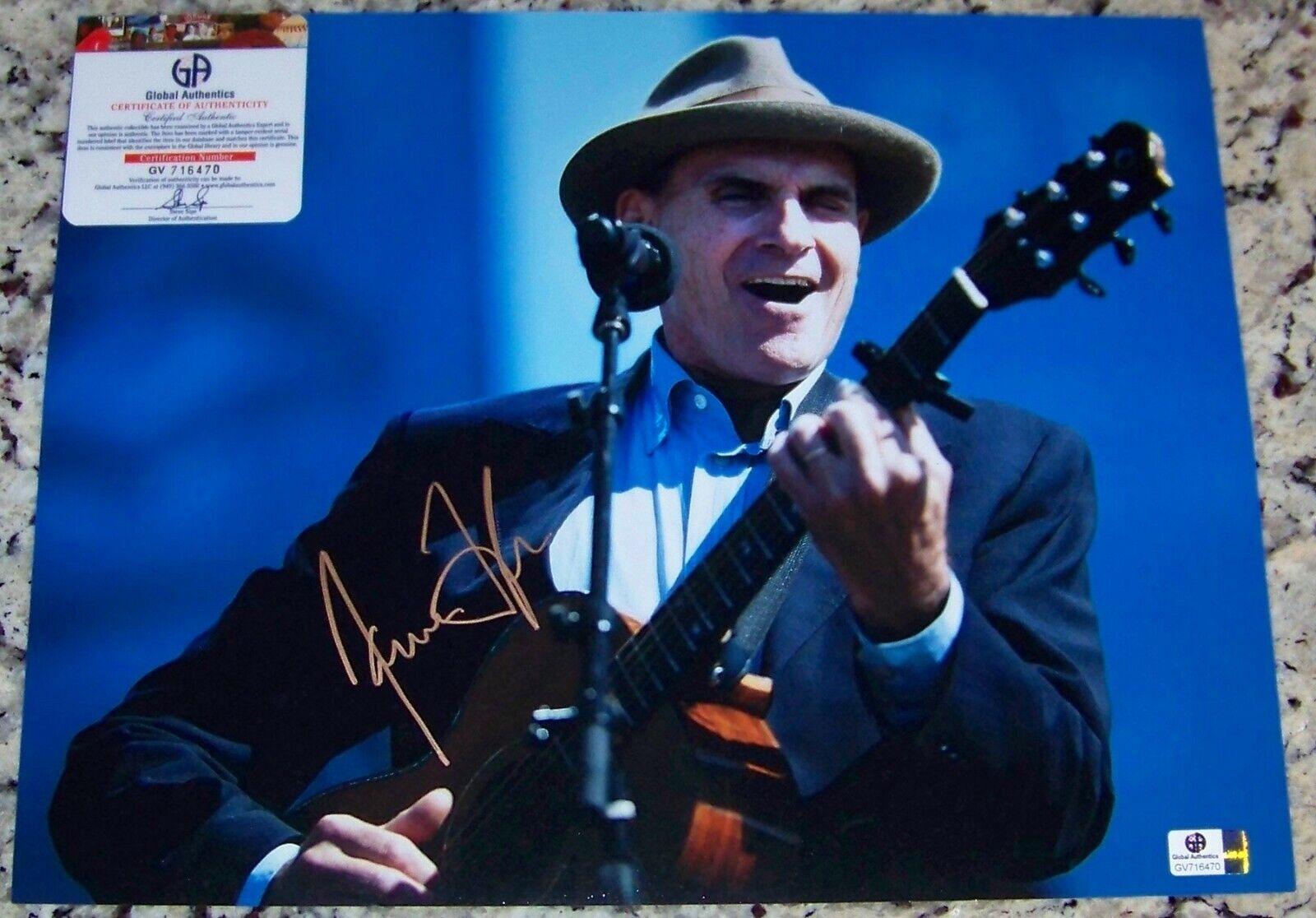 BUY IT NOW SALE! James Taylor Signed Autographed 11x14 Photo Poster painting GV GA GAI COA!