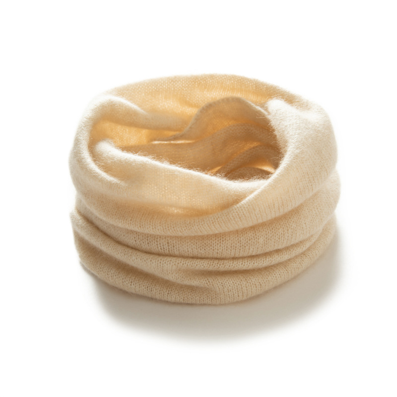 100% Cashmere Plain Collar Scarf  REAL SILK LIFE