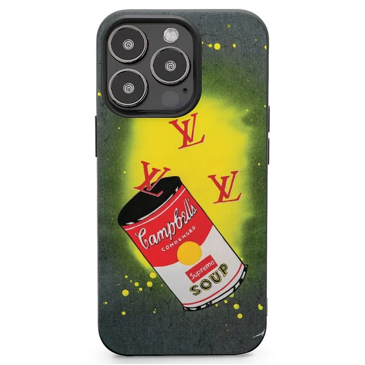 LV Soup Mobile Phone Case Shell For IPhone 13 and iPhone14 Pro Max and IPhone 15 Plus Case - Heather Prints Shirts