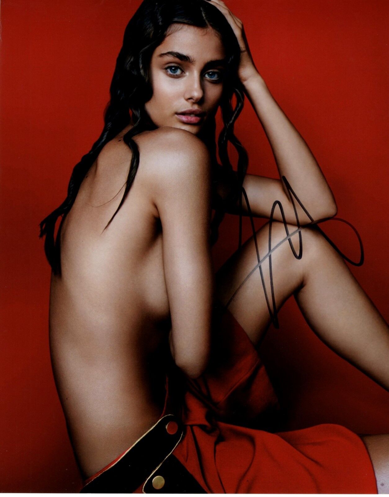 Taylor Hill Nude Covered Sexy Model Hand Signed 8x10 Photo Poster painting Autographed w/COA