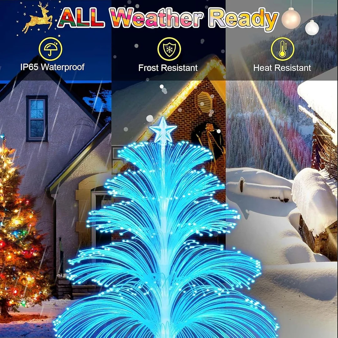 Seven Colors Gradient Solar Christmas Tree Lights