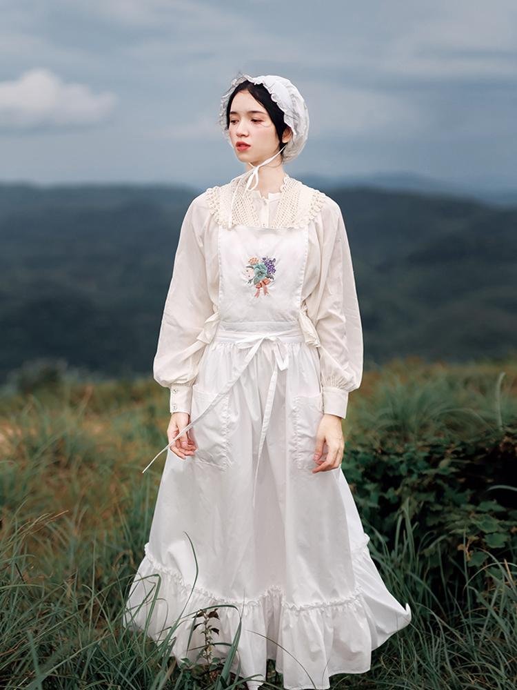 Farm Core Cottagecore Apron Dress