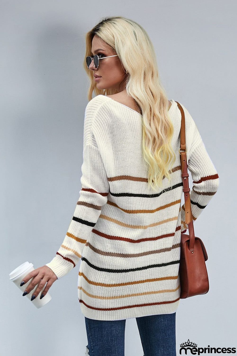 Multicolor Striped Knit Sweater