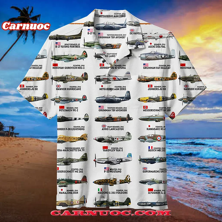 World War II Aircraft | Unisex Hawaiian Shirt