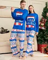 Family Striped Letter Printed Home Parent-child Pajamas
