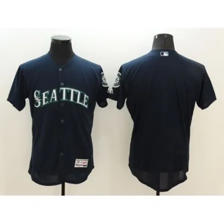 Mariners Blank Navy blue Flexbase Authentic Collection Stitched MLB Jersey