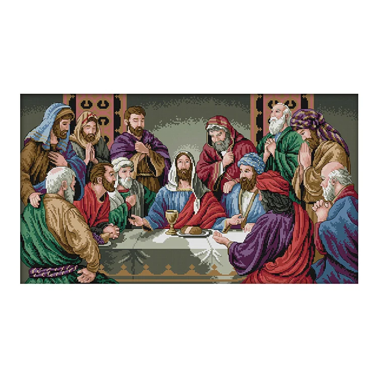 Joy Sunday Religion the Last Dinner 14CT Stamped Cross Stitch 61*37CM