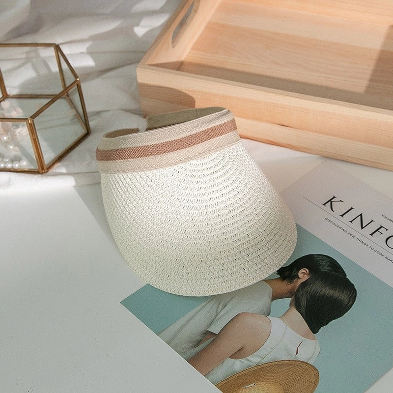 Women’s Minimalist Solid Color Flat Eaves Sun Hat
