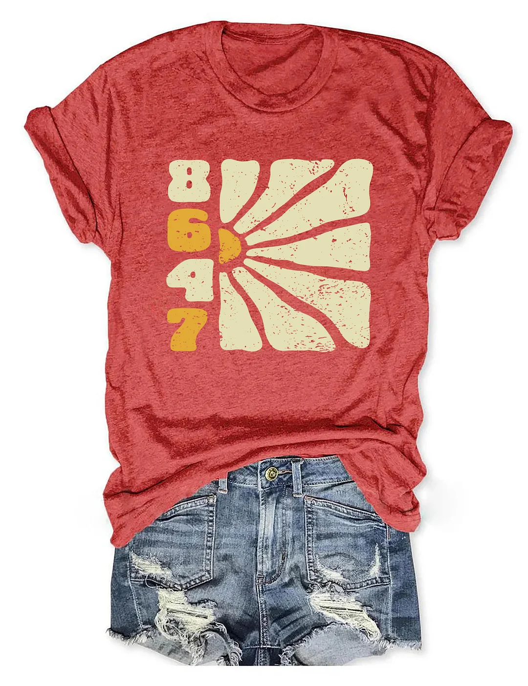 8647 Floral Subtle Anti FDT T-shirt