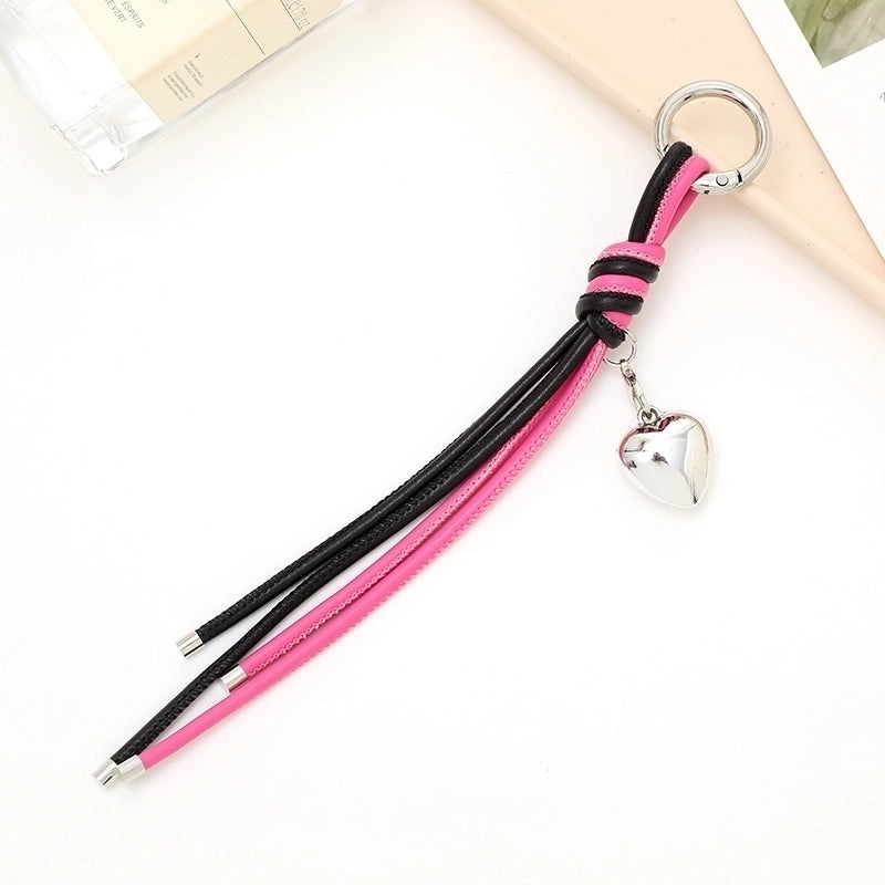 IG Style Color Block Heart Shape Pu Leather Bag Pendant