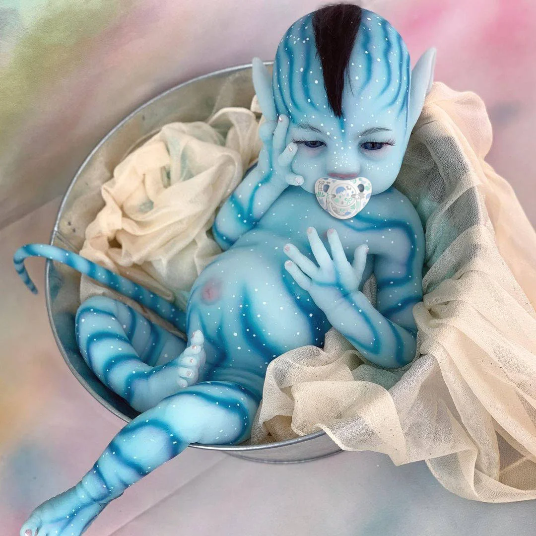 Blue Reborn 20 Inches Realistic Fantasy Silicone Reborn Baby Dolls Named Bansi - Best Gift Ideas -Creativegiftss® - [product_tag] RSAJ-Creativegiftss®