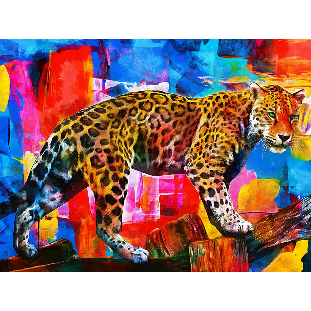 

Neon Leopard - Round Drill Diamond Painting - 45*35CM, 501 Original