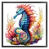 >SALE<Full Embroidery Eco-cotton Thread 14CT Printed Sea Horse Cross Stitch Kit40x40cm