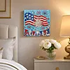Framed American Flag - DIY Button Art Painting Kit for Creativity DIY Pearl Dot Crafts for Gift Home Wall Decor 30*30CM