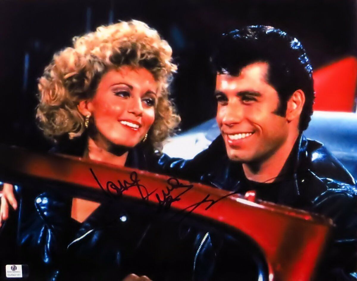 John Travolta Olivia Newton-John Signed Autographed 11X14 Photo Poster painting Grease GV842161