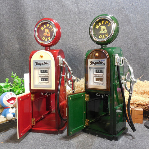 Gas pump music box