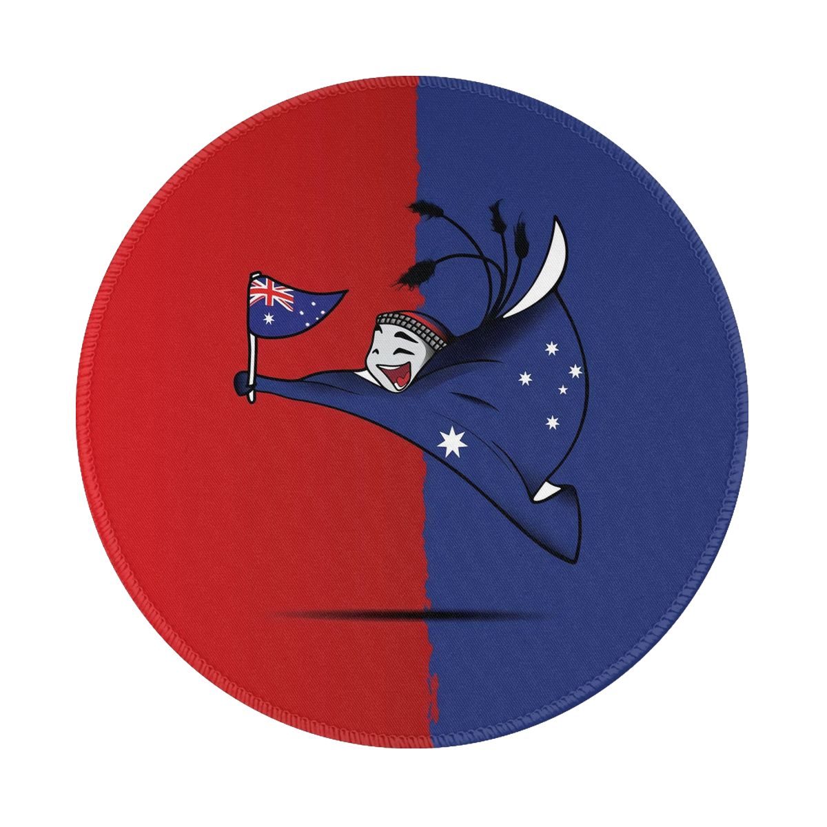 Australia World Cup 2022 Mascot Non-Slip Rubber Round Mouse Pad
