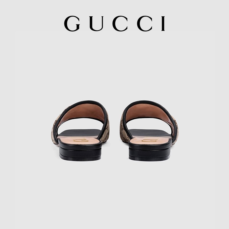 GUCCI Gucci Sandały damskie GG z pikowanego płótna