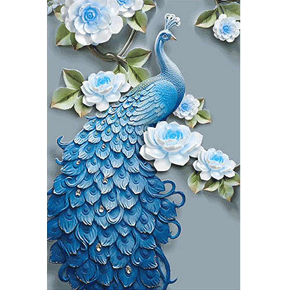 Peacock 30X40CM(Canvas) Full Special Shaped Drill Diamond Painting gbfke