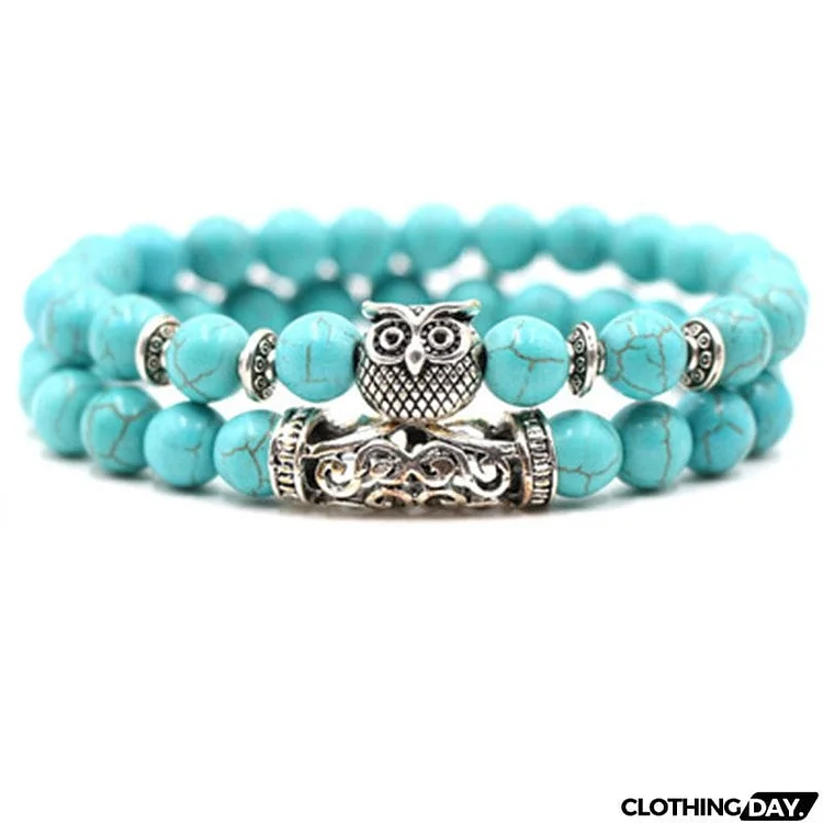 Unisex Fashion Owl Shaped Stone Bracelet