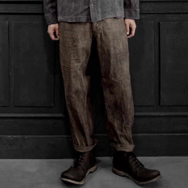 Men's Cotton And Linen Work Pants