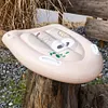 Inflatable Kickboard with Handles Summer Surfing Board Children Water  (Bear)