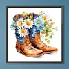 Diamond Painting-DIY Full Round Drill Cowboy Boots(40*40CM)