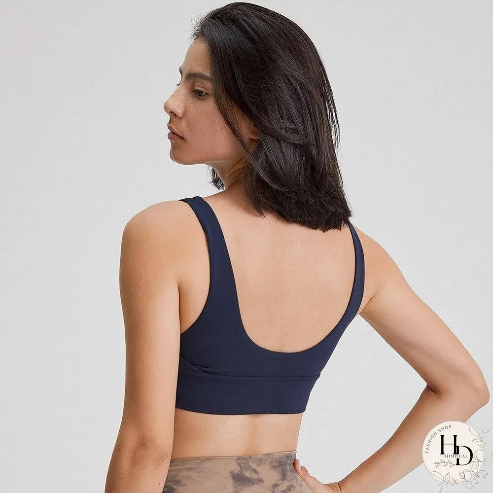 stretchy workout gym yoga bras women naked feel buttery soft athletic fitness training