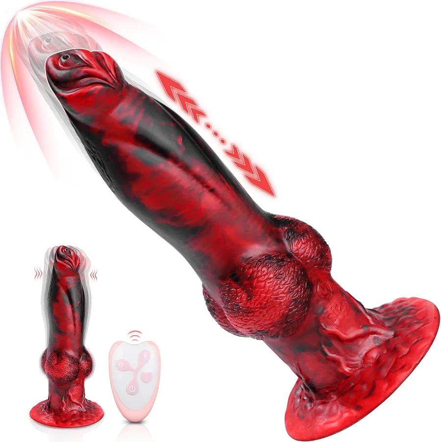 Thick Anal 3 IN 1 Huge Knot Fantasy Monster Dildo for U and G-spot with  Suction Cup