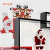 (US Local) Pattern Christmas Theme Christmas Door Frame Decorations for Wall Window