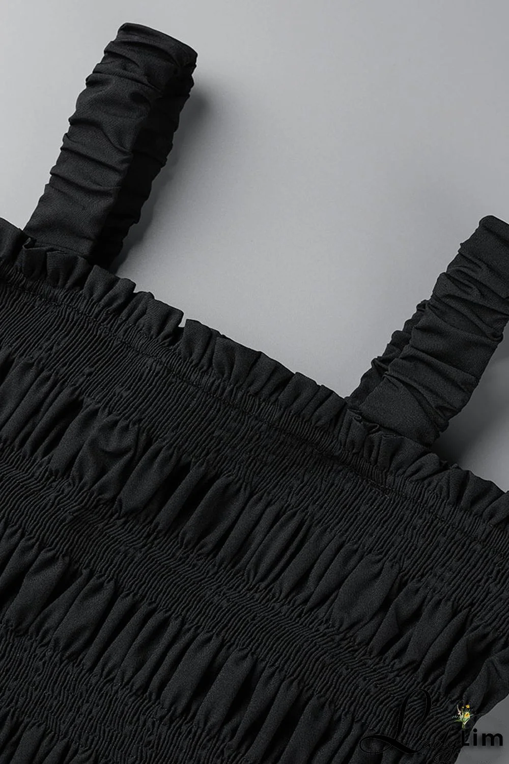 Rose Red Sexy Solid Patchwork Fold Stringy Selvedge Spaghetti Strap A Line Dresses