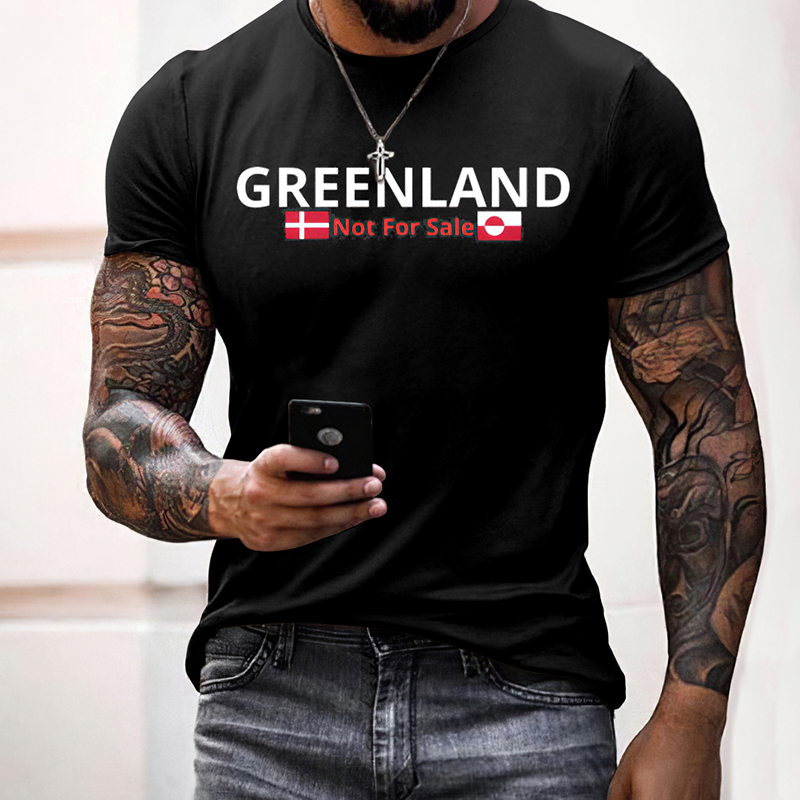 Men's Vintage Free Greenland Short Sleeve Casual T-shirt artswardrobe